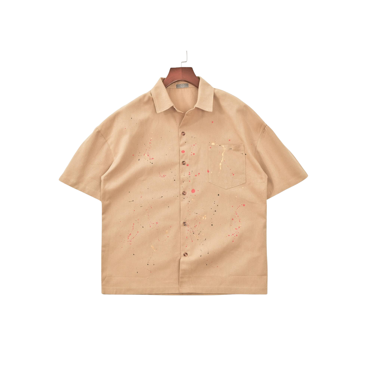 Men's Urban Paint-Splash Short Sleeve Shirt - bamn.