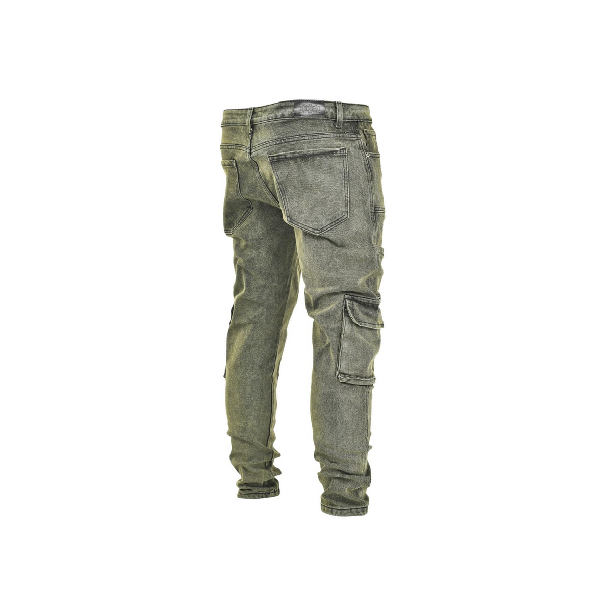 Men's Stone Fade Tactical Cargo Denim Jeans - bamn.