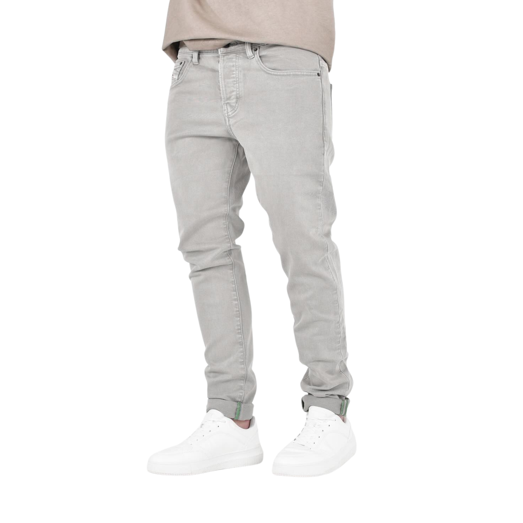Men's Grey Slim Stretch Denim Jeans - bamn.