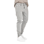Men's Grey Slim Stretch Denim Jeans - bamn.