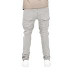 Men's Grey Slim Stretch Denim Jeans - bamn.