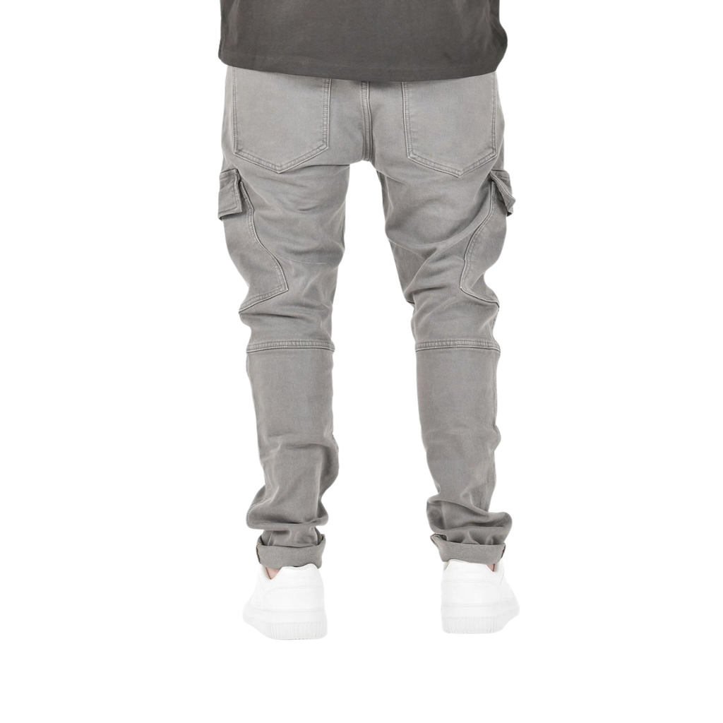 Men's Smokey Grey Cargo Jeans - bamn.