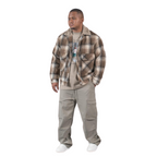 Men's Brown Loose Fit Cargo pants - bamn.