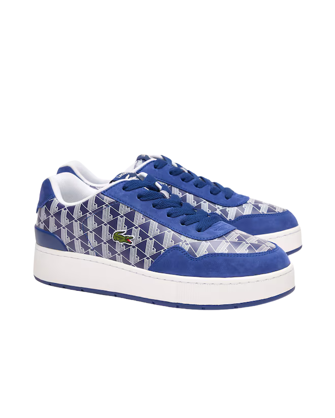 Men's Ace Clip Leather Monogram Sneakers - bamn.