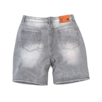 Concrete Ripped Denim Shorts - bamn.