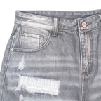 Concrete Ripped Denim Shorts - bamn.