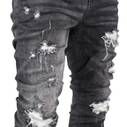 Black Men's Distressed Skinny Jeans - bamn.