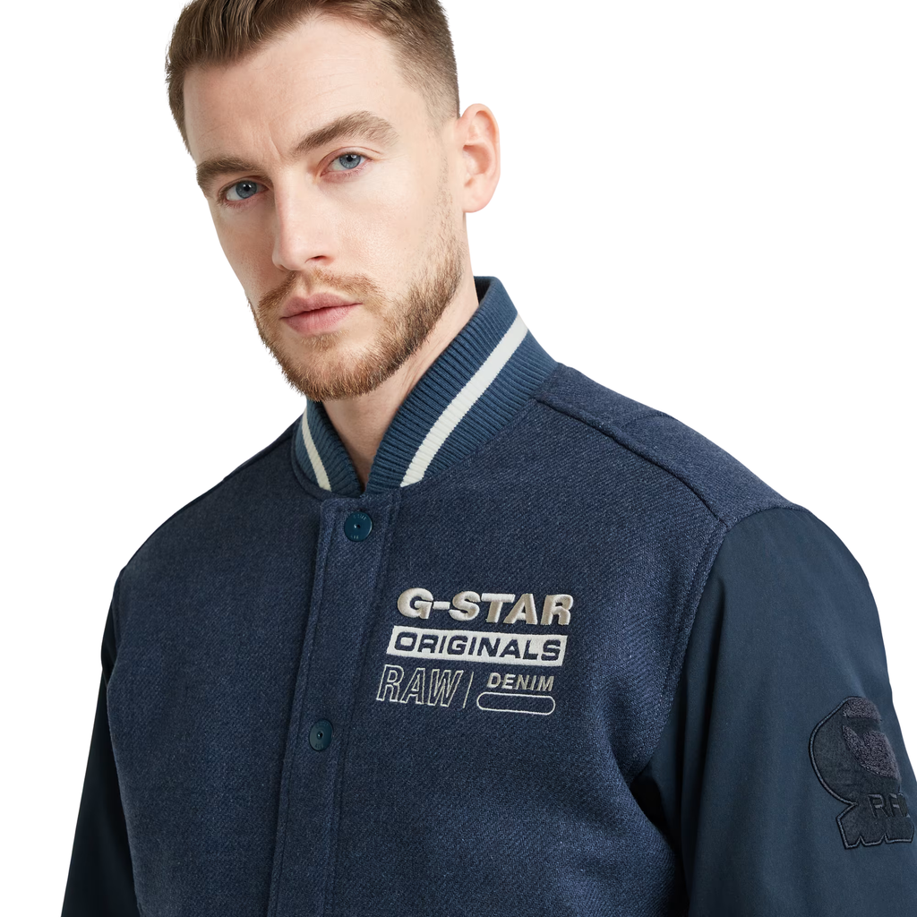 Men's Varsity Wool Bomber Jacket - bamn.
