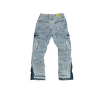 Men's Splatter Slim Flare Cargo Jeans - bamn.
