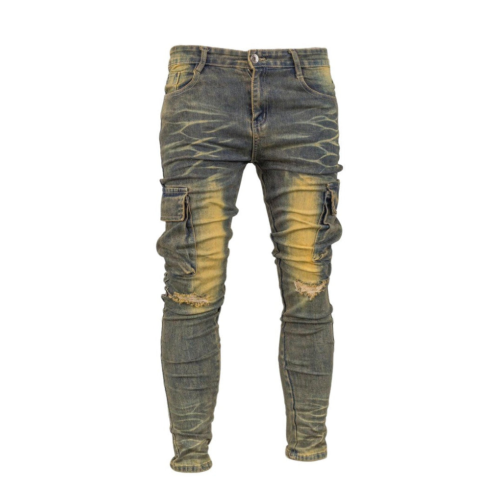 Men's Desert Washed Cargo Jeans - bamn.