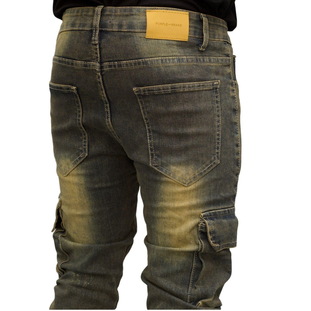 Men's Desert Washed Cargo Jeans - bamn.