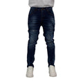 Men's Cuffed Distressed Denim Jeans - bamn.