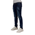 Men's Cuffed Distressed Denim Jeans - bamn.