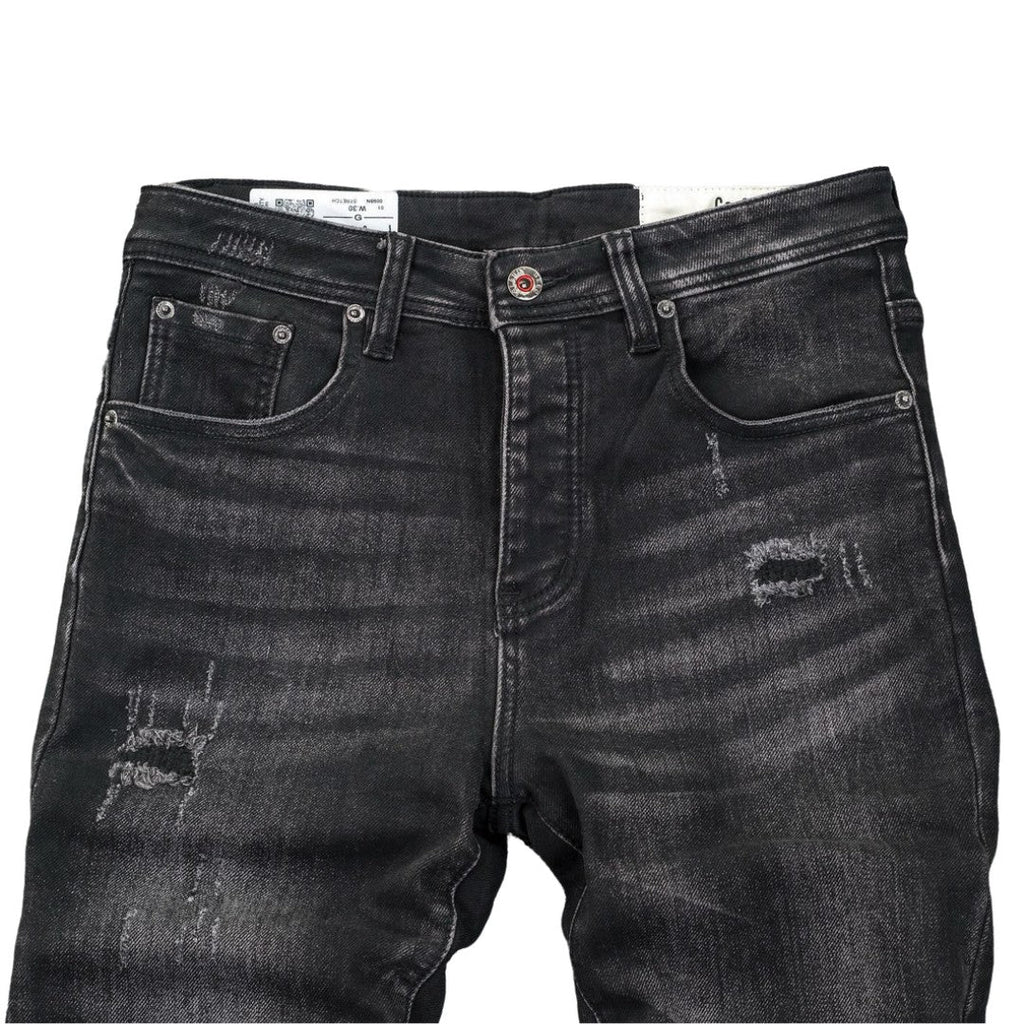 Men's Black Distressed Denim - bamn.
