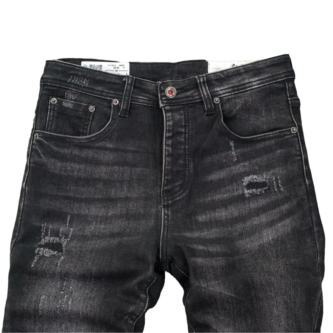 Men's Black Distressed Denim - bamn.