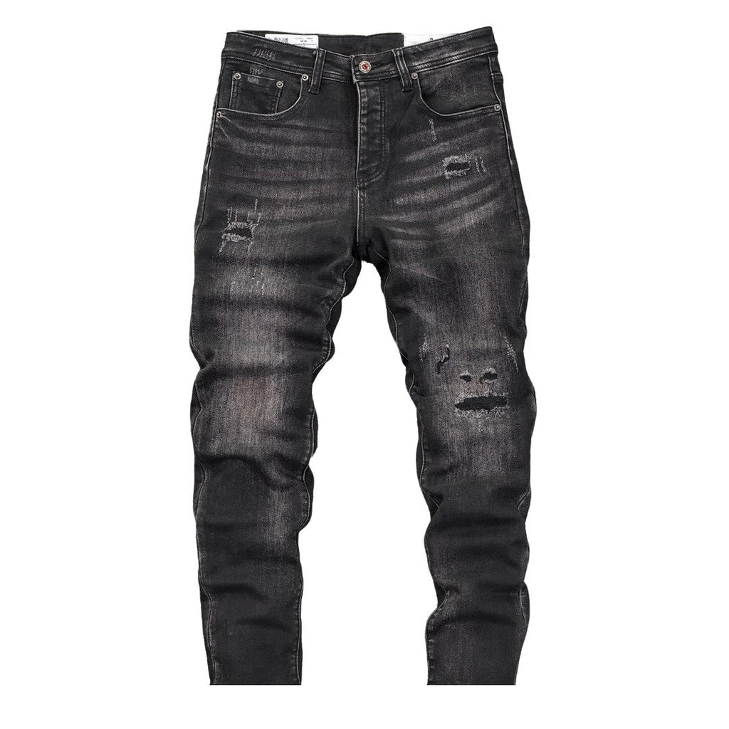 Men's Black Distressed Denim - bamn.