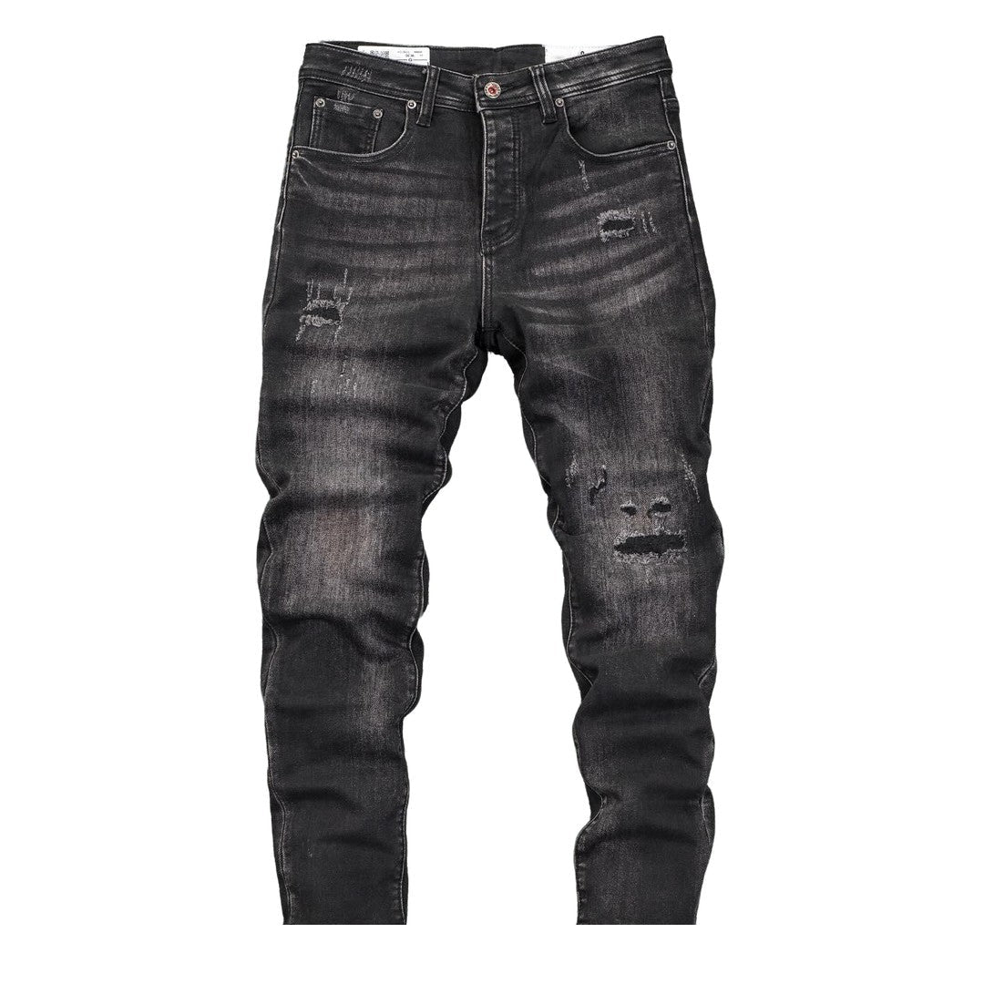 Men's Black Distressed Denim - bamn.