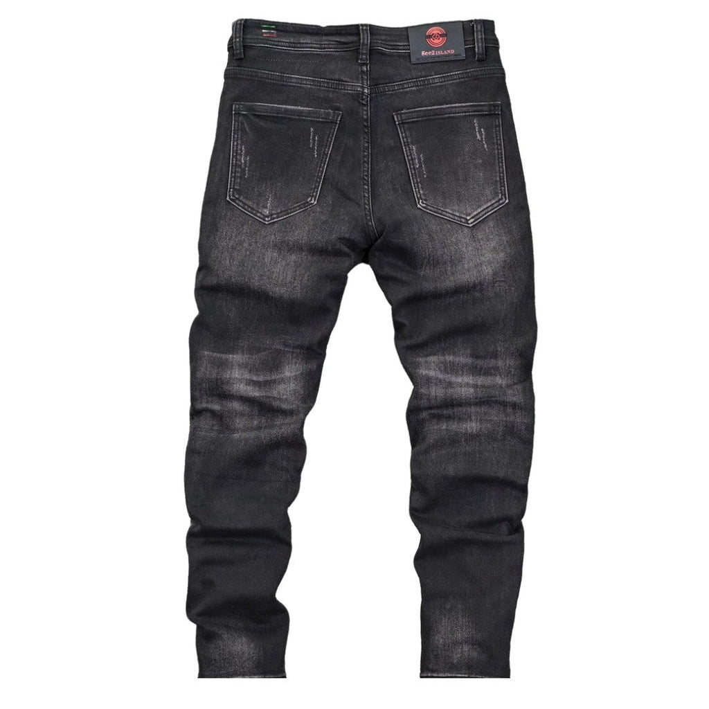 Men's Black Distressed Denim - bamn.
