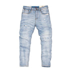 Men's Slim Fit Washed Denim Jeans - bamn.