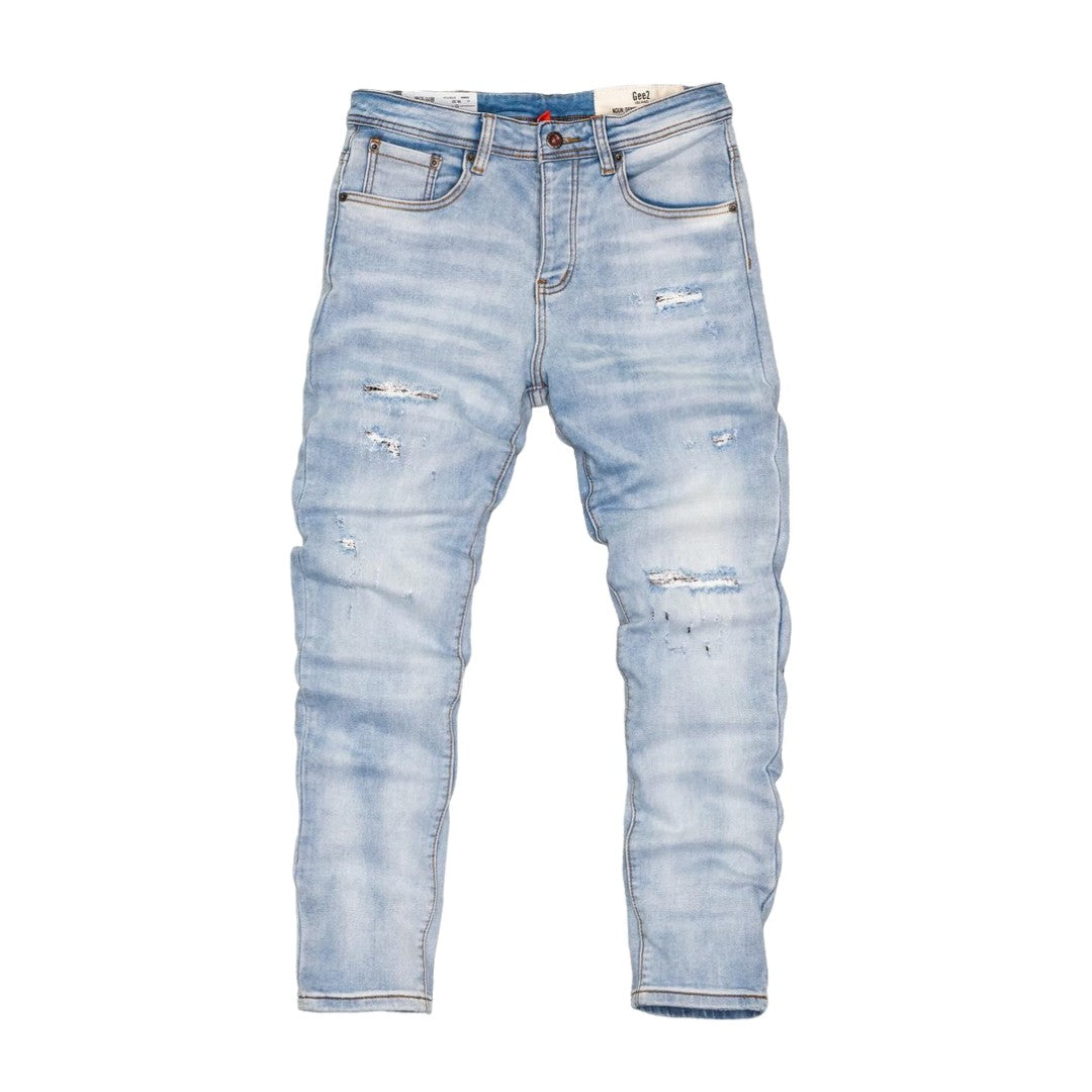 Men's Slim Fit Washed Denim Jeans - bamn.