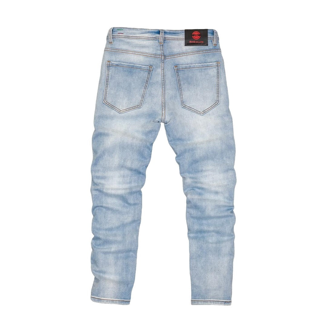 Men's Slim Fit Washed Denim Jeans - bamn.