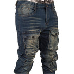 Men's Utility Cargo Denim Jeans - bamn.