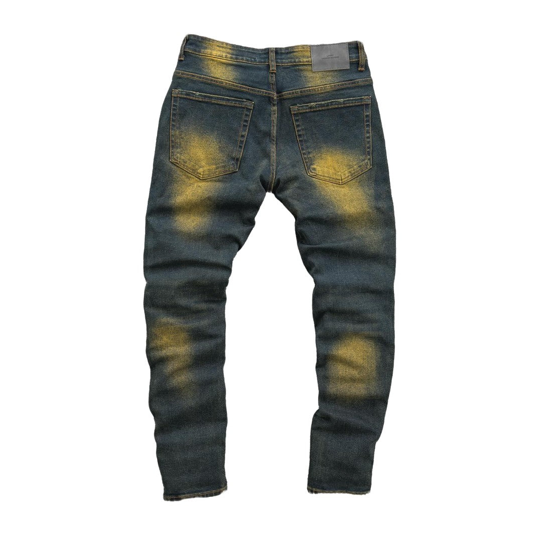 Men's Distressed Gradient Denim Jeans - bamn.