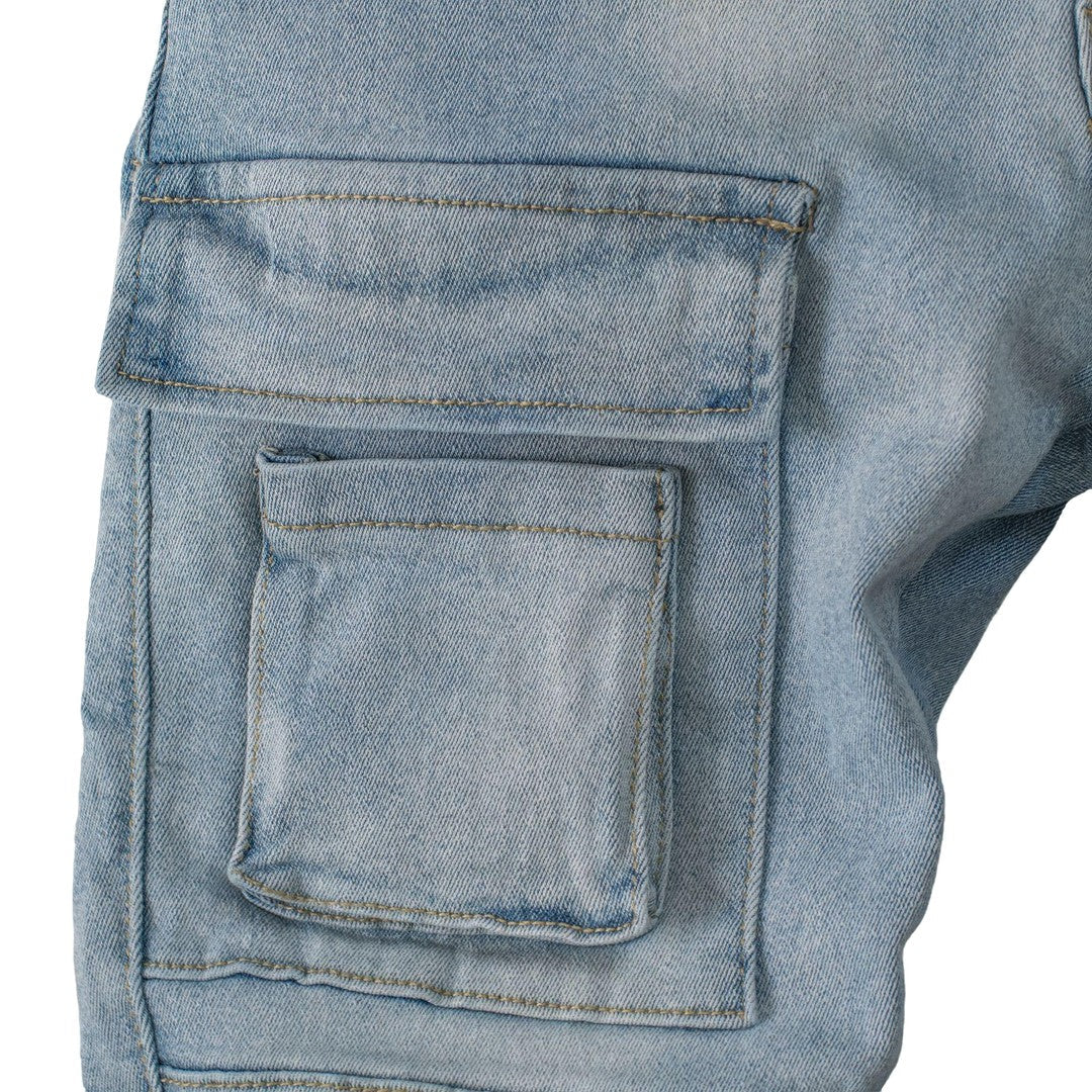 Denim Cargo Jeans - bamn.