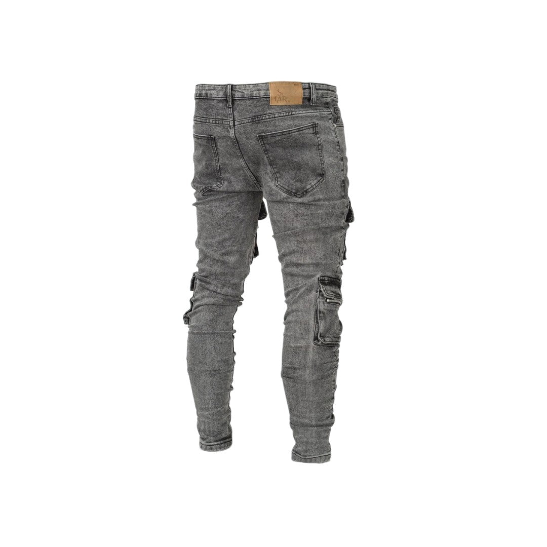 Men's Multi-Pocket Utility Jeans - bamn.