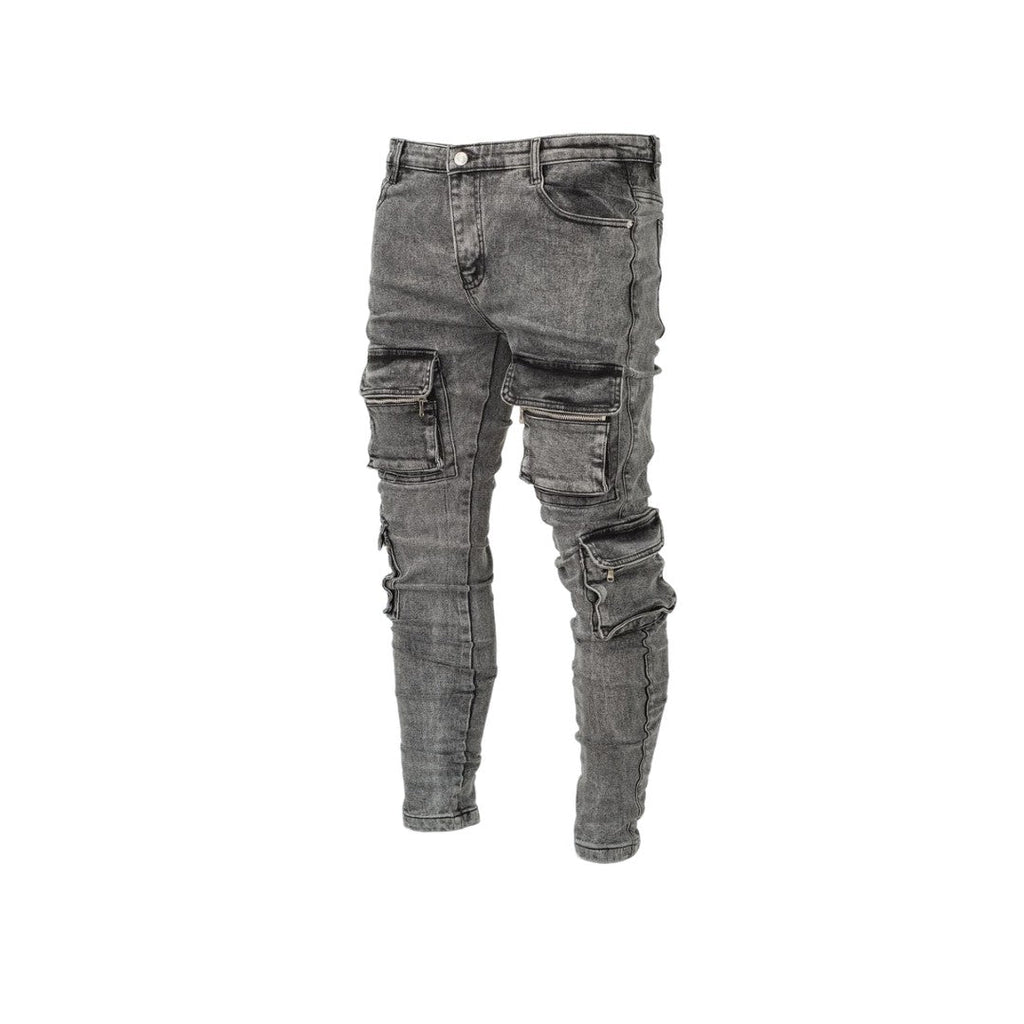Men's Multi-Pocket Utility Jeans - bamn.