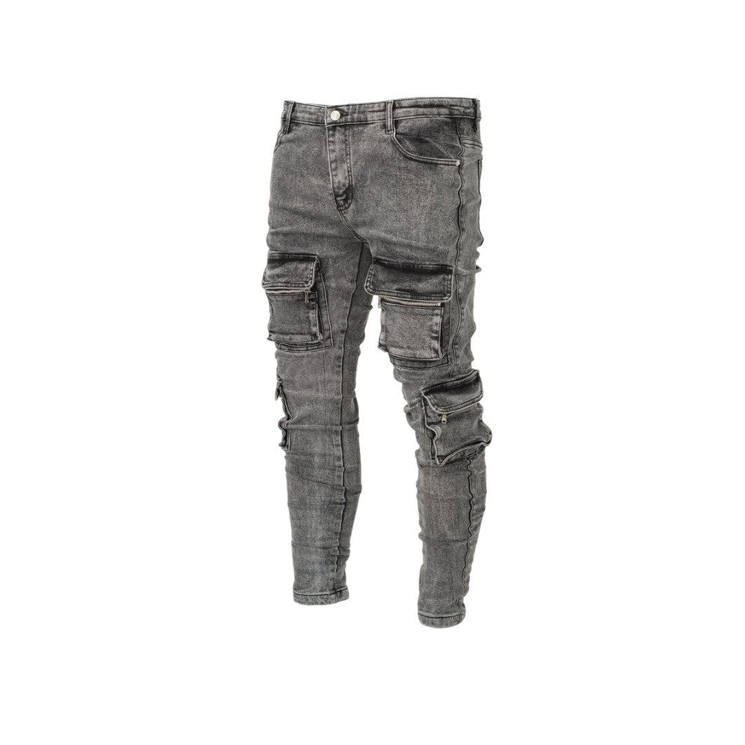 Men's Multi-Pocket Utility Jeans - bamn.