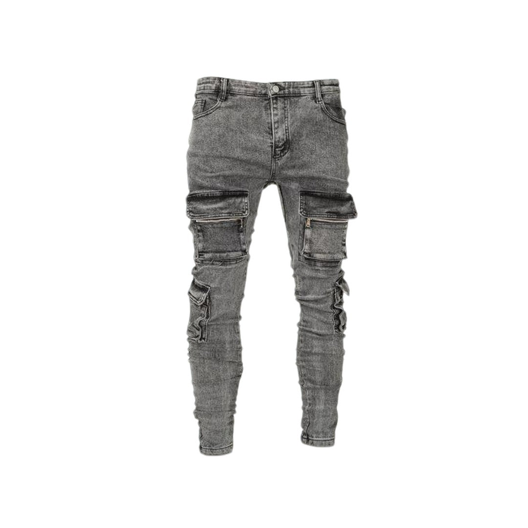 Men's Multi-Pocket Utility Jeans - bamn.