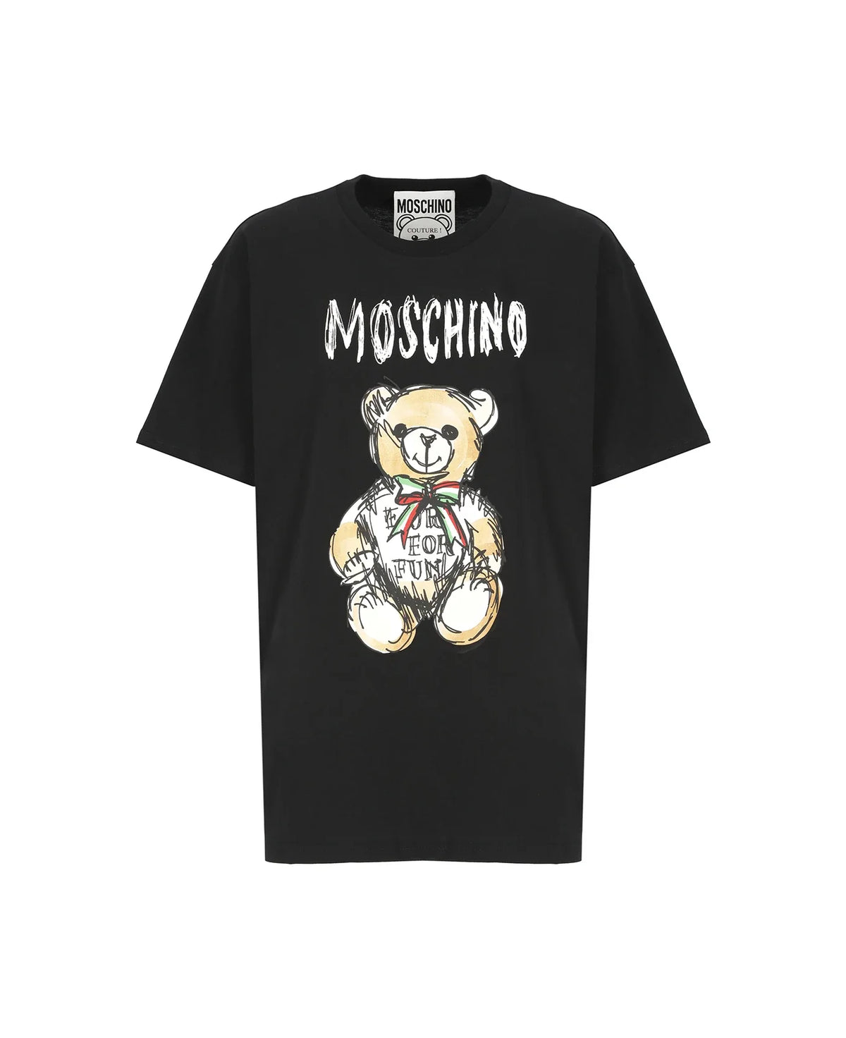 Black Moschino 'Teddy bear' T-shirt - bamn.