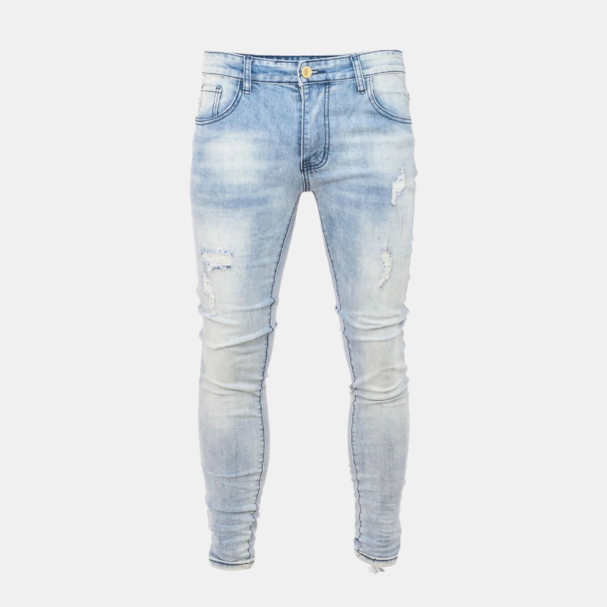 Men's Washed Ripped Jeans - bamn.
