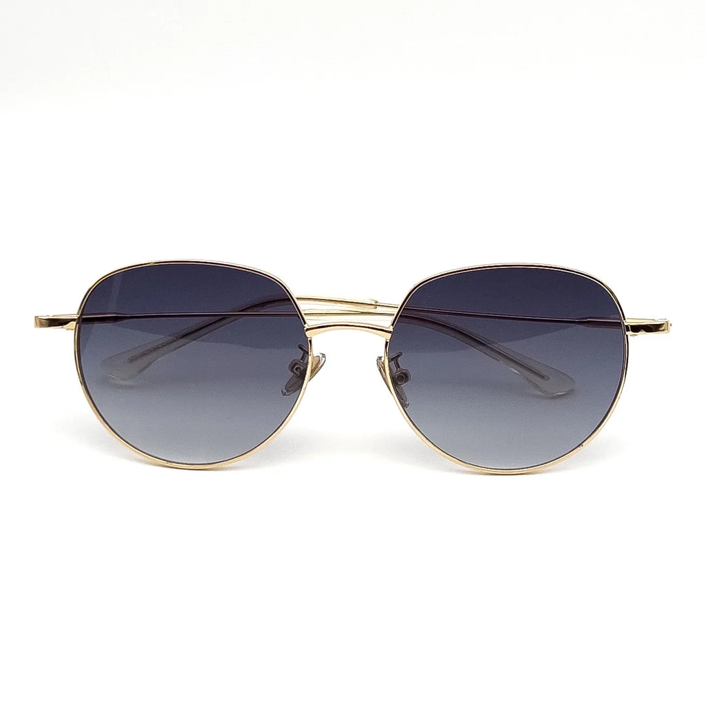 Round Classic Gold Frame Sunglasses - bamn.