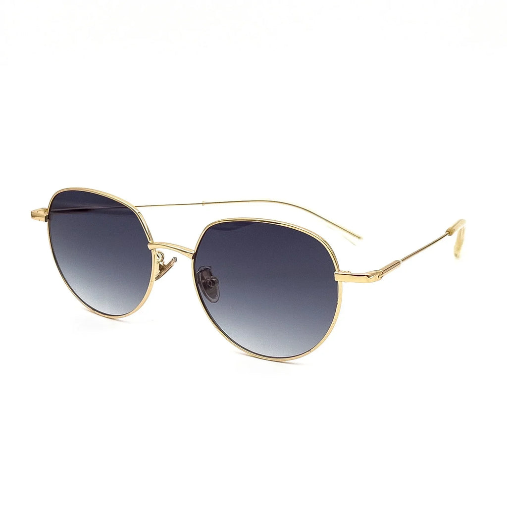 Round Classic Gold Frame Sunglasses - bamn.