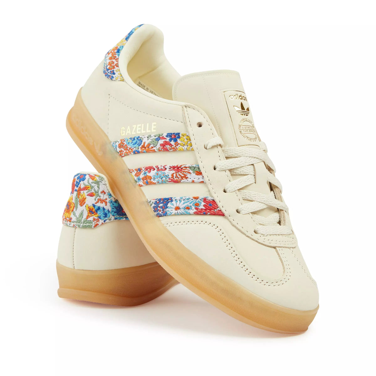 Adidas Cream Gazelle Indoor x Liberty London sneakers - bamn.